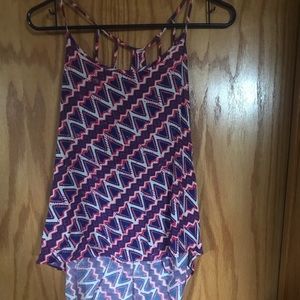 Short in the front long in the back tank top